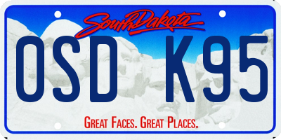 SD license plate 0SDK95