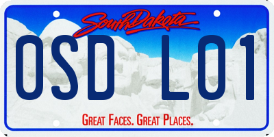 SD license plate 0SDL01