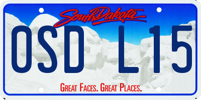 SD license plate 0SDL15