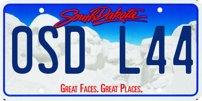 SD license plate 0SDL44