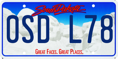 SD license plate 0SDL78