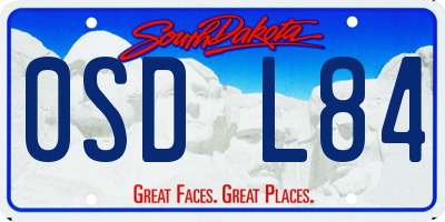 SD license plate 0SDL84