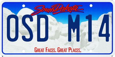 SD license plate 0SDM14