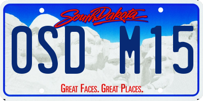 SD license plate 0SDM15