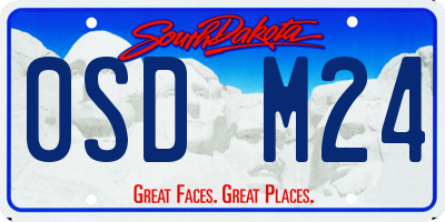 SD license plate 0SDM24