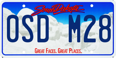 SD license plate 0SDM28