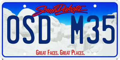 SD license plate 0SDM35