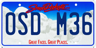 SD license plate 0SDM36