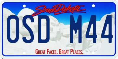SD license plate 0SDM44