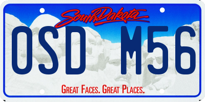 SD license plate 0SDM56