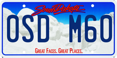 SD license plate 0SDM60