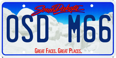 SD license plate 0SDM66