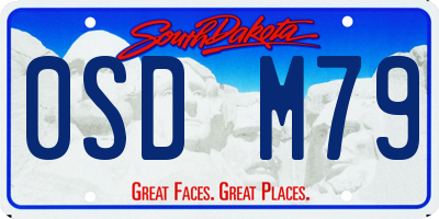 SD license plate 0SDM79