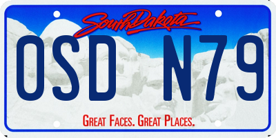SD license plate 0SDN79