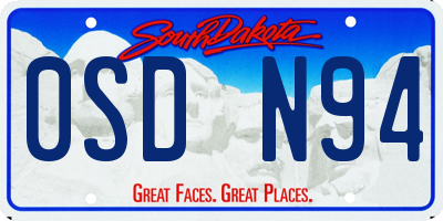 SD license plate 0SDN94
