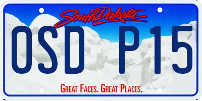 SD license plate 0SDP15