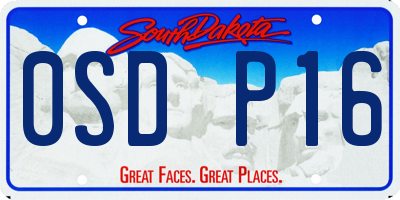 SD license plate 0SDP16