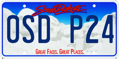 SD license plate 0SDP24