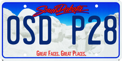 SD license plate 0SDP28