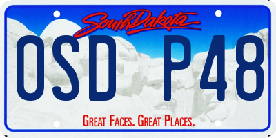 SD license plate 0SDP48