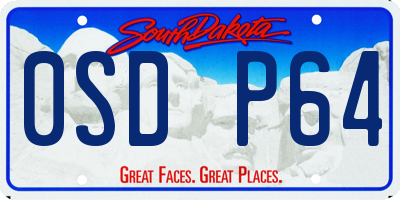 SD license plate 0SDP64