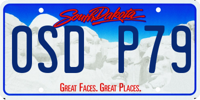 SD license plate 0SDP79