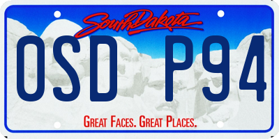 SD license plate 0SDP94