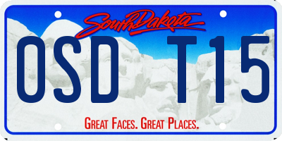 SD license plate 0SDT15
