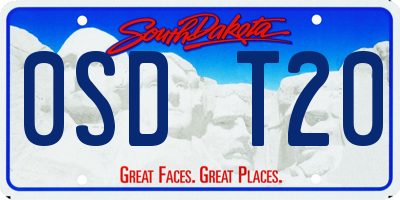 SD license plate 0SDT20