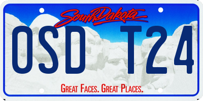 SD license plate 0SDT24