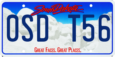 SD license plate 0SDT56
