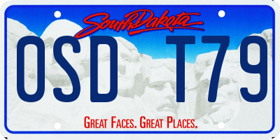 SD license plate 0SDT79
