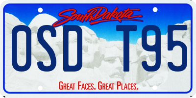 SD license plate 0SDT95
