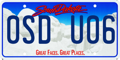 SD license plate 0SDU06
