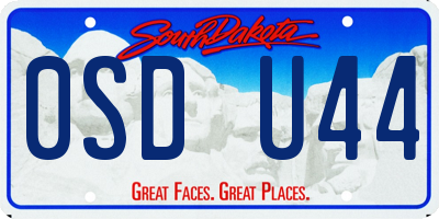 SD license plate 0SDU44