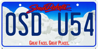 SD license plate 0SDU54