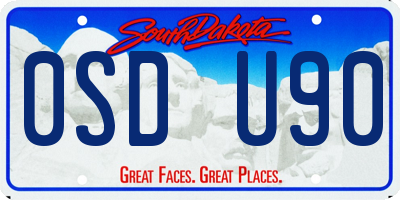 SD license plate 0SDU90