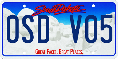 SD license plate 0SDV05