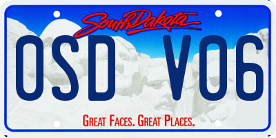 SD license plate 0SDV06