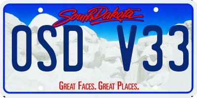 SD license plate 0SDV33