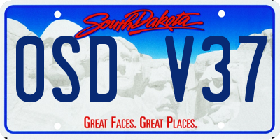 SD license plate 0SDV37