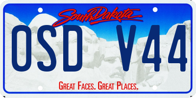 SD license plate 0SDV44