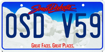 SD license plate 0SDV59