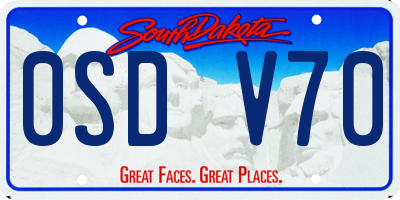 SD license plate 0SDV70