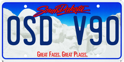 SD license plate 0SDV90