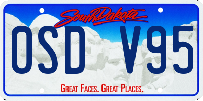 SD license plate 0SDV95