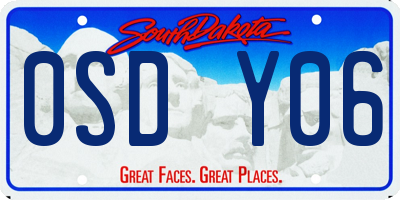 SD license plate 0SDY06