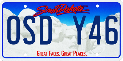 SD license plate 0SDY46