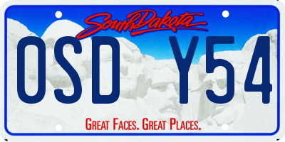 SD license plate 0SDY54