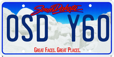 SD license plate 0SDY60